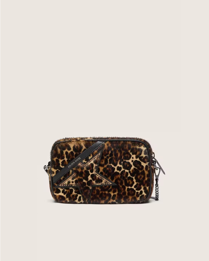 Mini Star Bag Animal-print pony skin star
