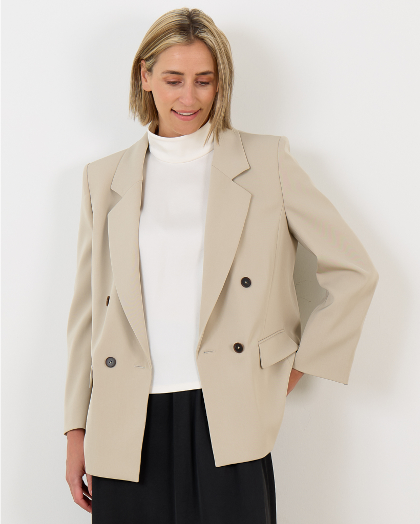 Hadlow Blazer LAnge Mouw Beige