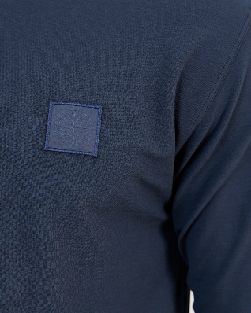 2100024 Ghost Slim-fit Long-sleeve T-shirt met Logo Blauw 