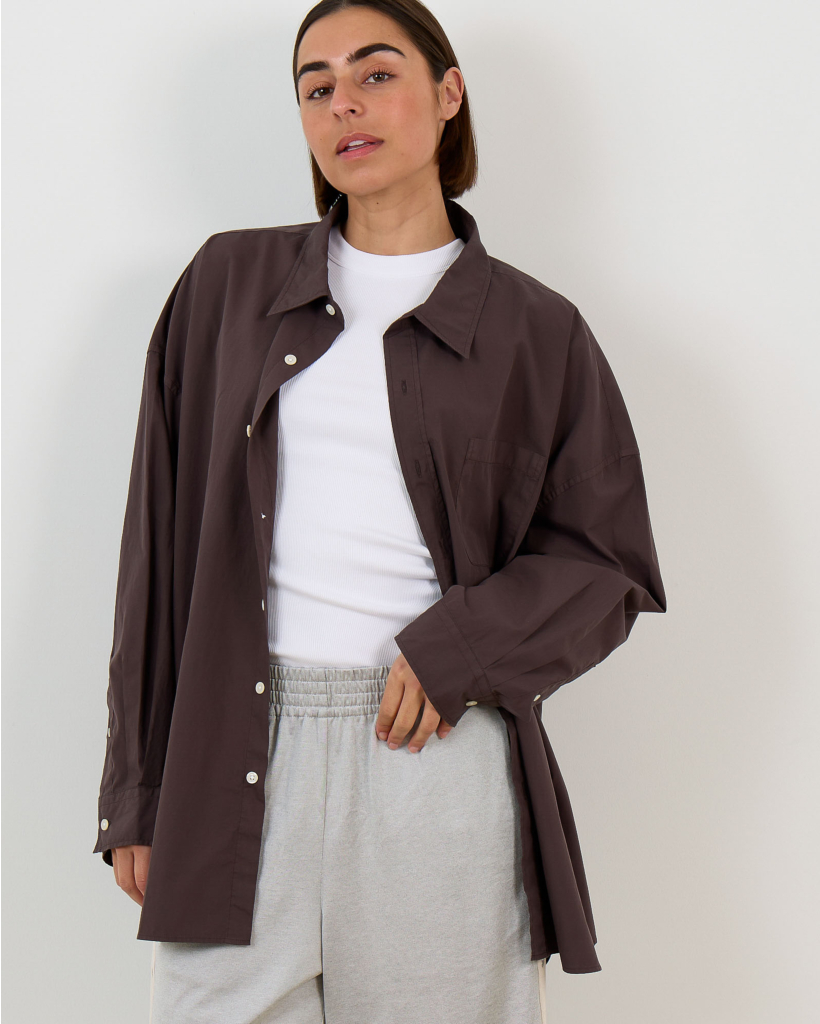Macy Oversized Blouse Brown