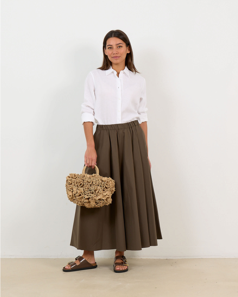 Linnen Blouse Laneg Mouw Wit
