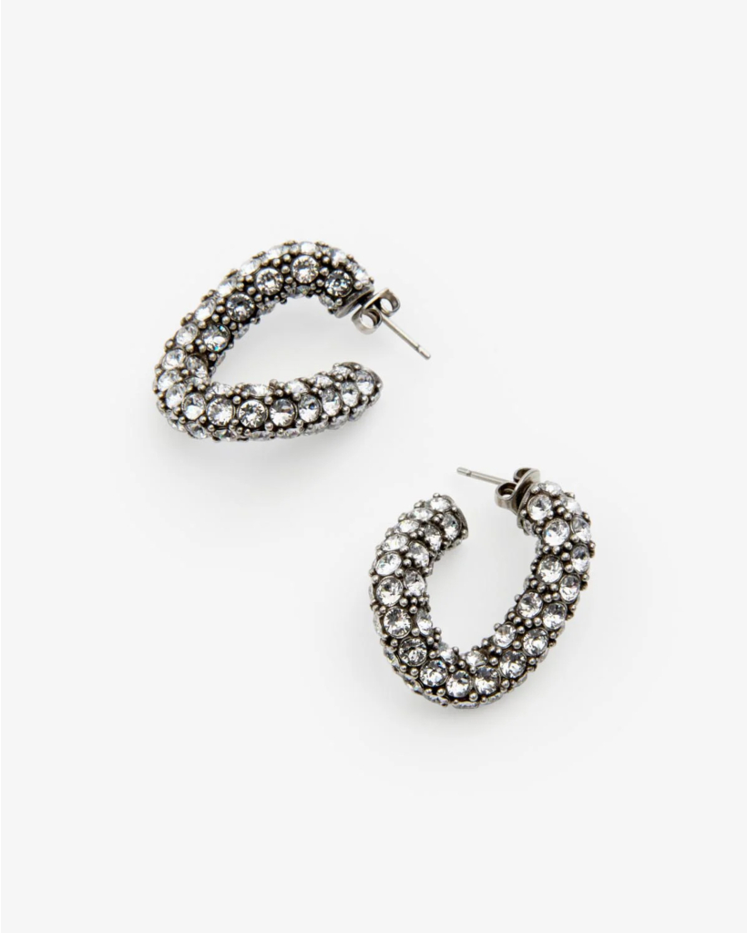 Funky Ring Earrings Silver