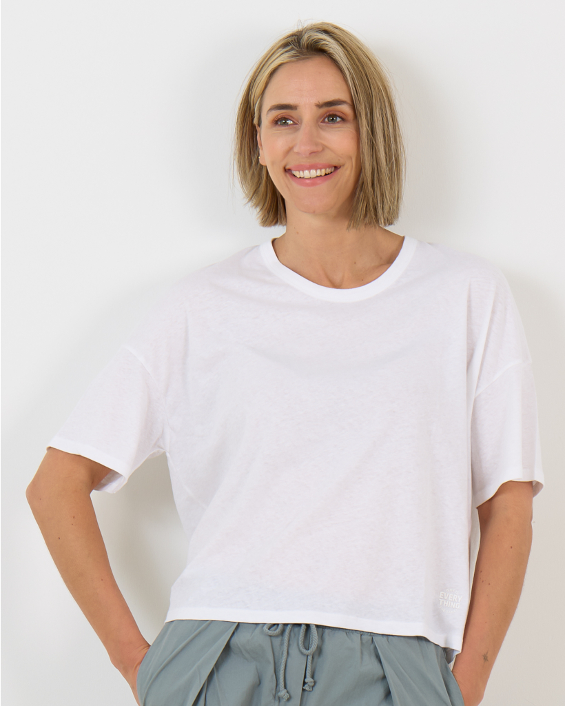 T-Shirt white ronde hals 