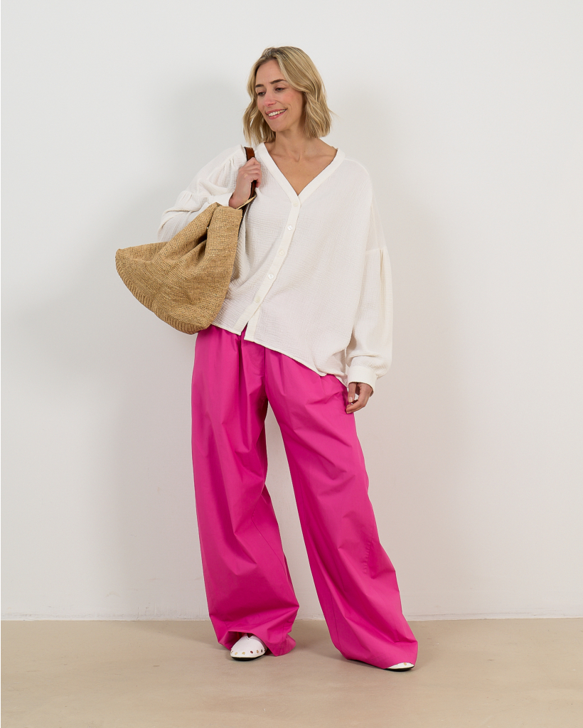 Pantalon Relaxed Fit Fuxio Roze