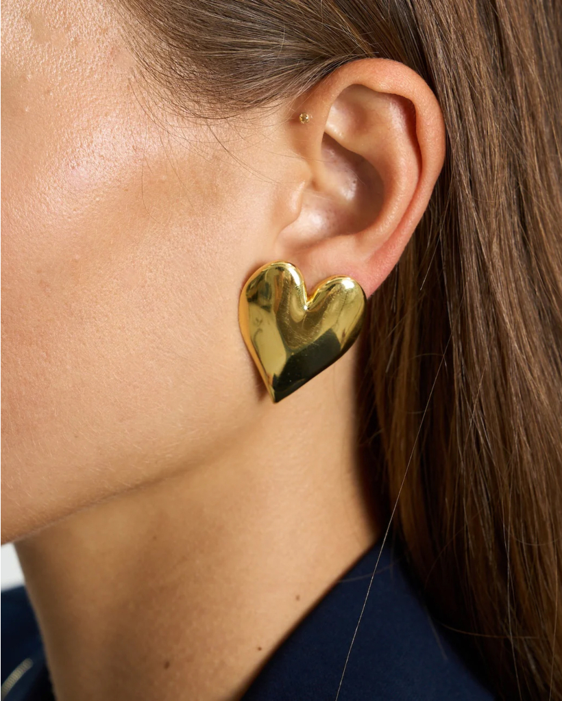 Forbidden Love Stud Earrings Gold Plated