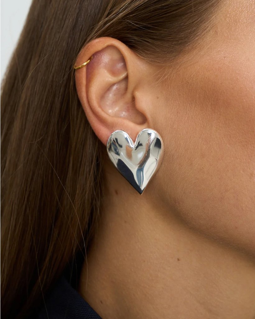 Forbidden Love Stud Earrings Silver