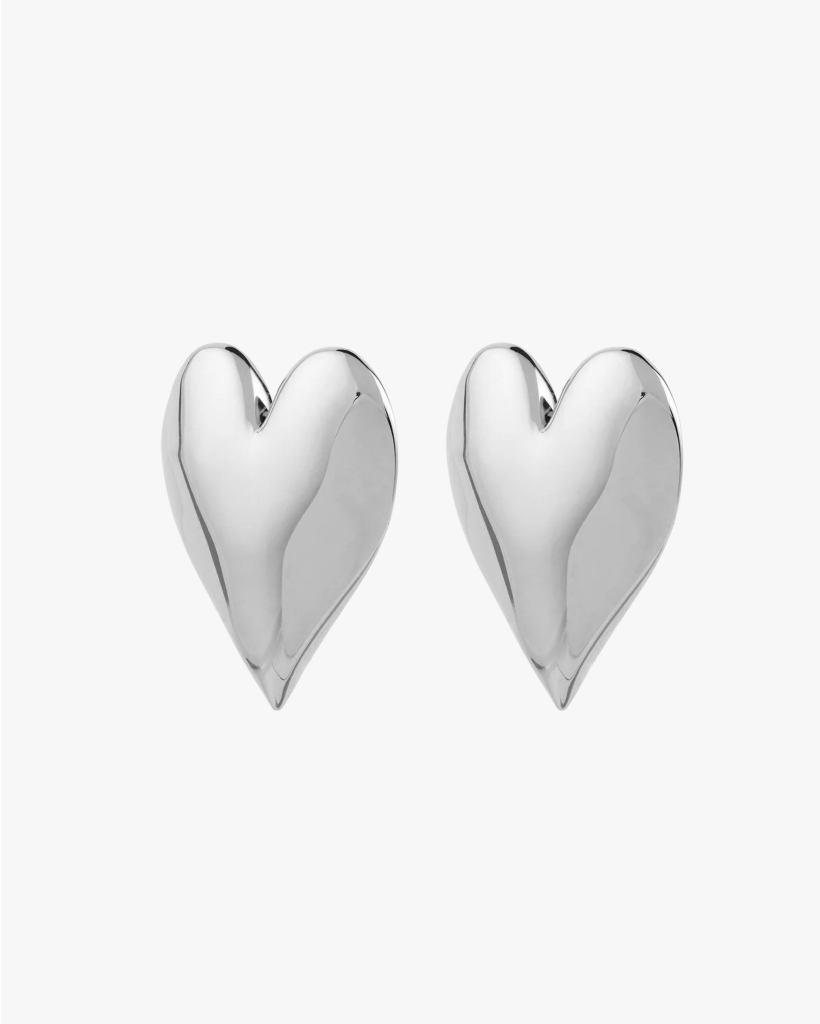 Forbidden Love Stud Earrings Silver