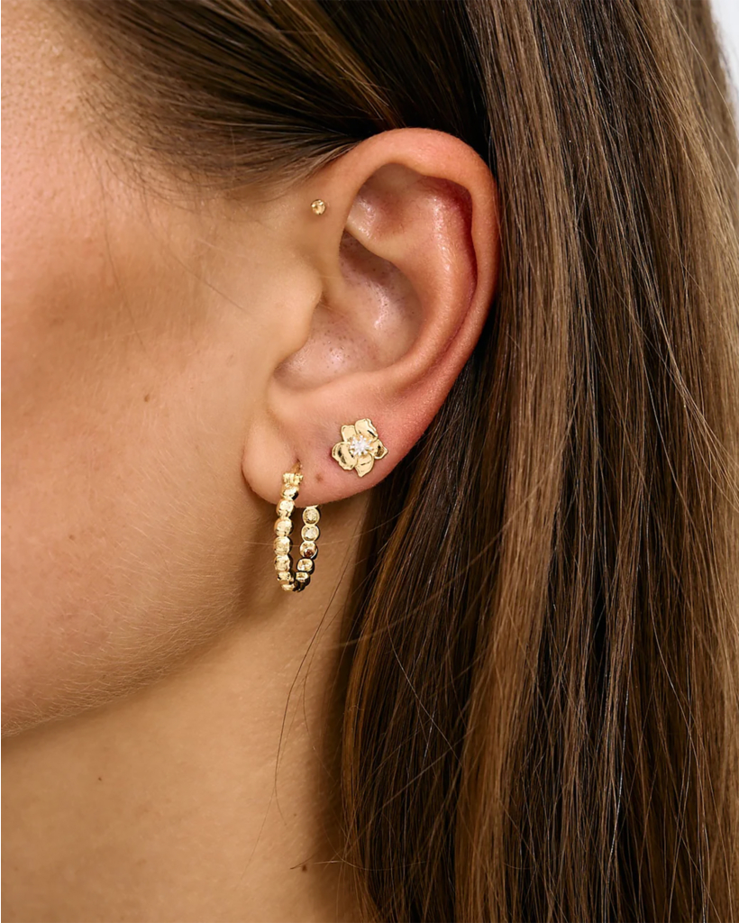 Single Fiorita Oorbel Gold Plated