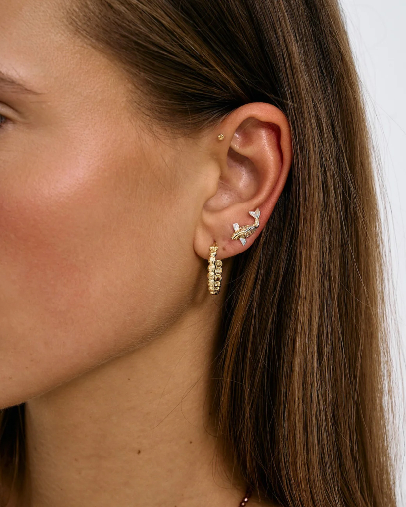 Single Pescare Oorbel Gold Plated