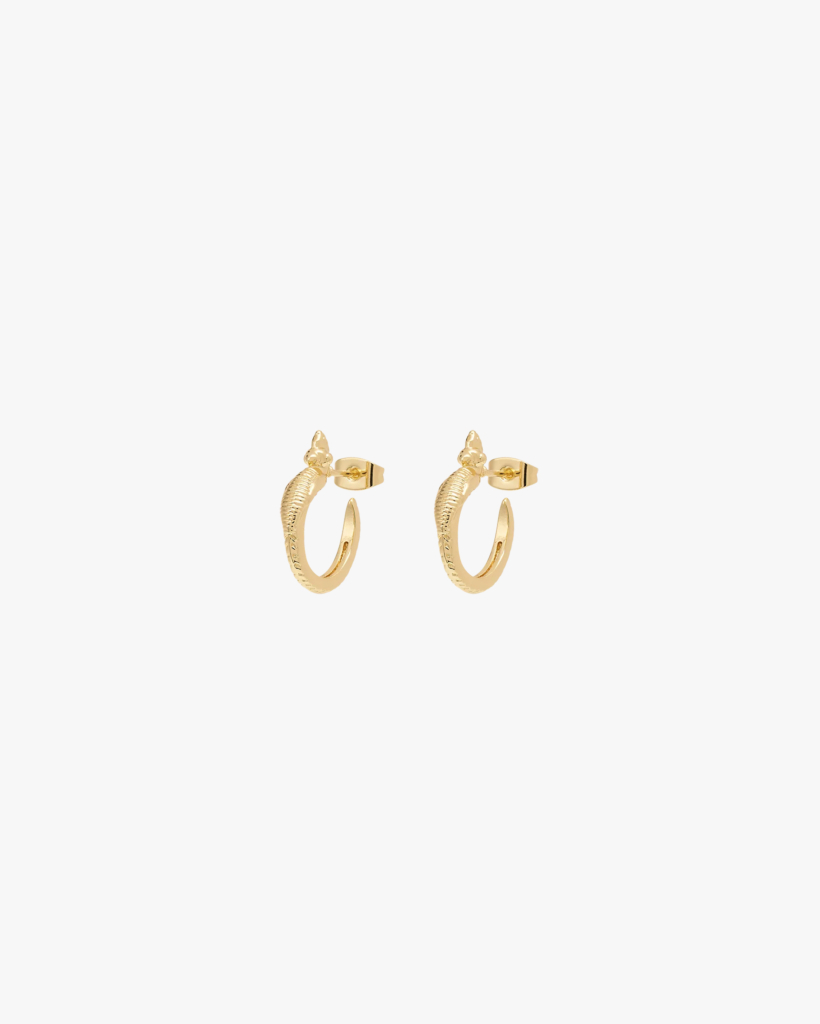 Isola Bird Hoop Oorbellen Gold Plated
