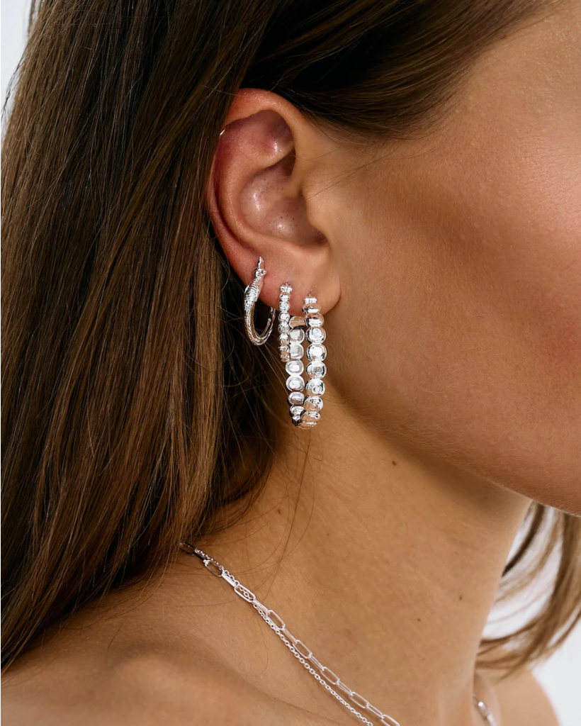 Isola Bird Hoop Oorbellen Zilver