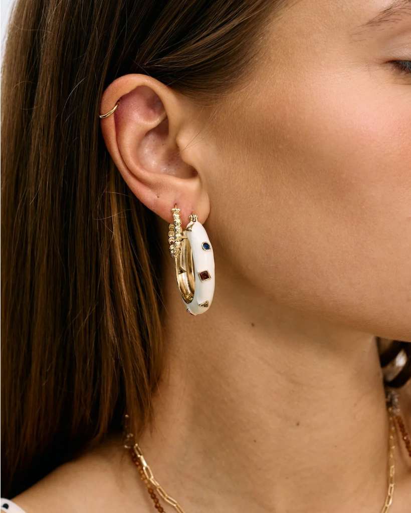 Tutti Frutti Hoop Oorbellen Gold Plated