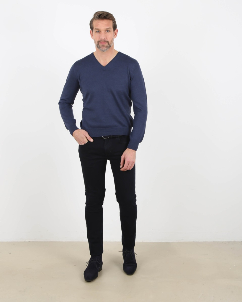 V-hals Trui Blauw