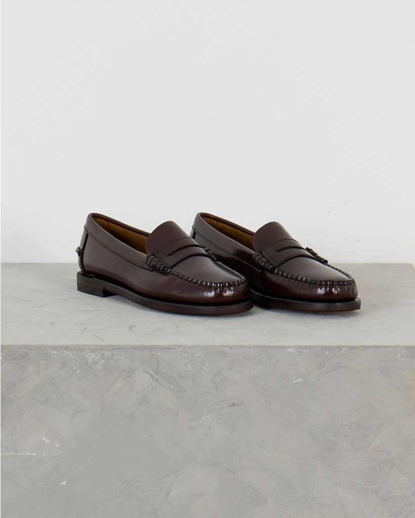 Classic Dan Leren Moccasin Loafer Bruin/ Bordo