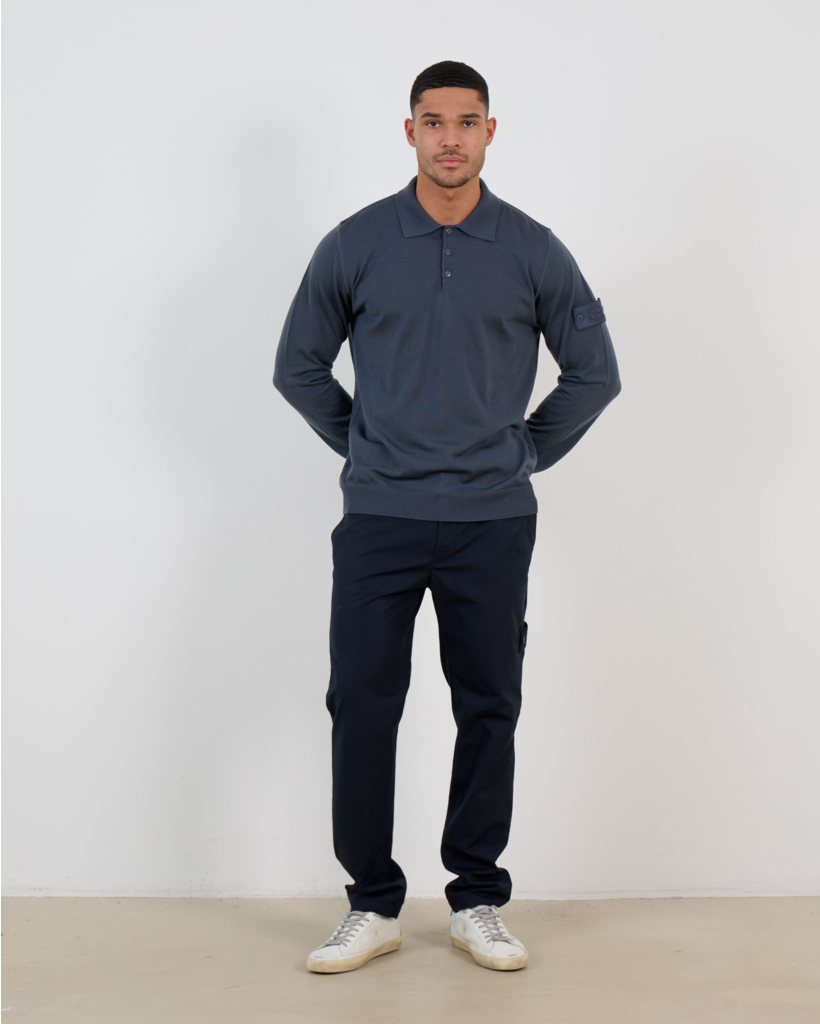 5100076 Ghost Polo Pullover Lange Mouw Slate Blue