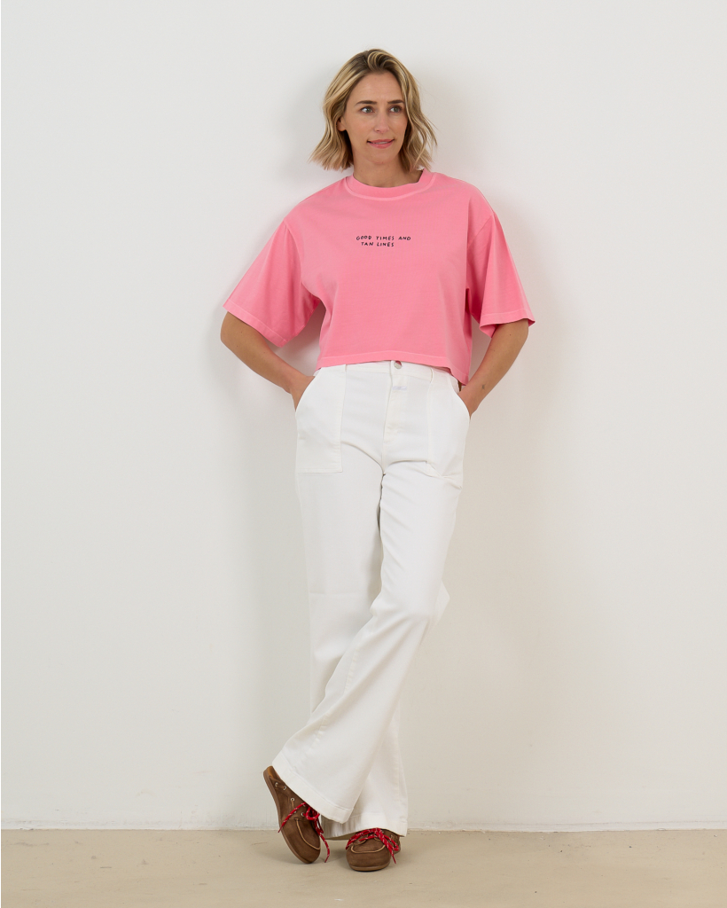 Aria Flared Stretch Jeans Wit