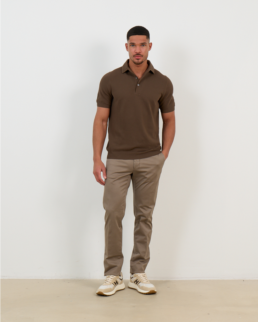 Katoenen Pantalon Taupe