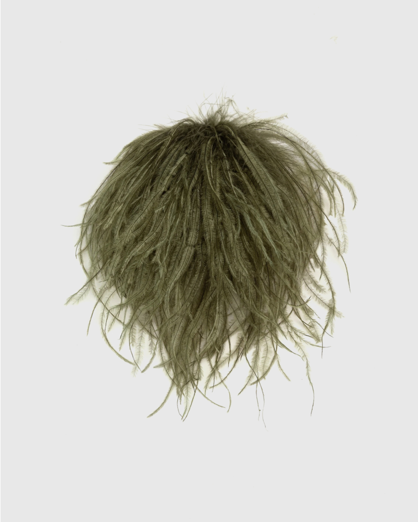 Meryl Broche Ostrich Feather Bronze