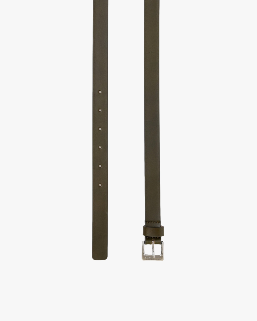 Leren Riem Cipresse Green/Silver