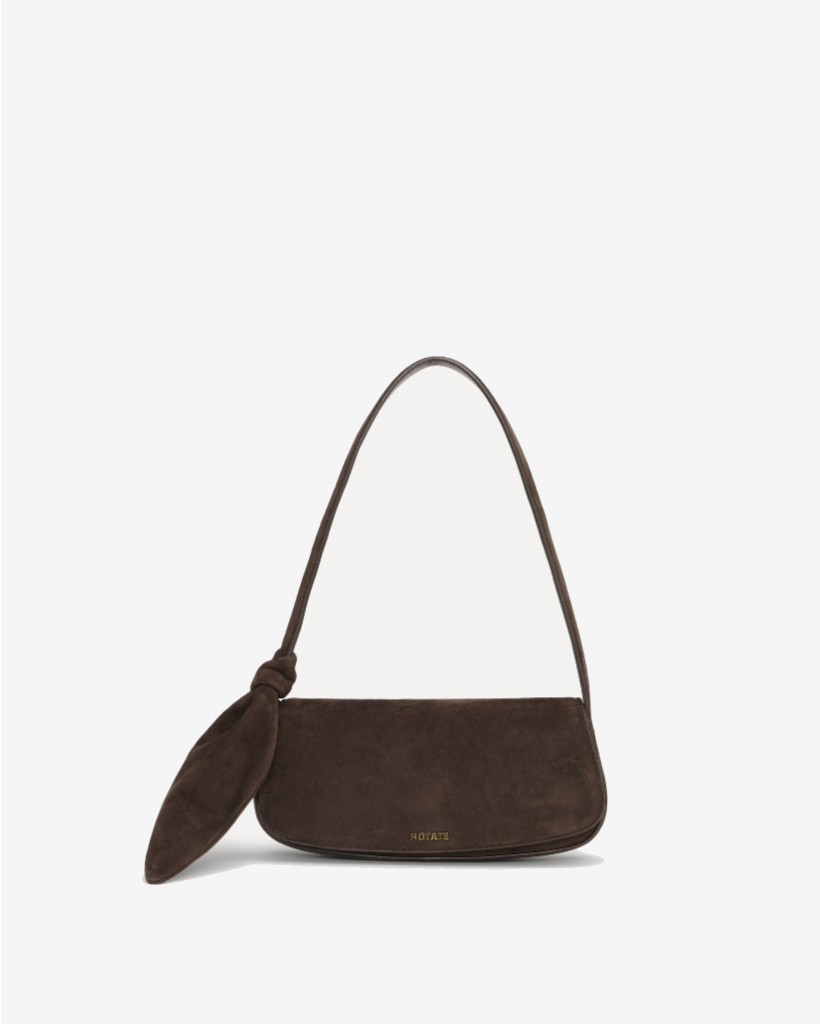 The Scarf Bag Bruin Suede