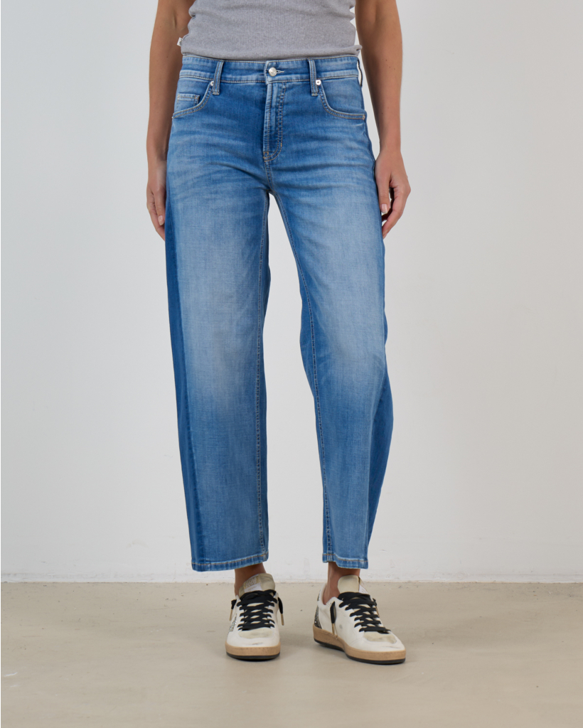 Orea Cropped O-Shape Jeans Blauw