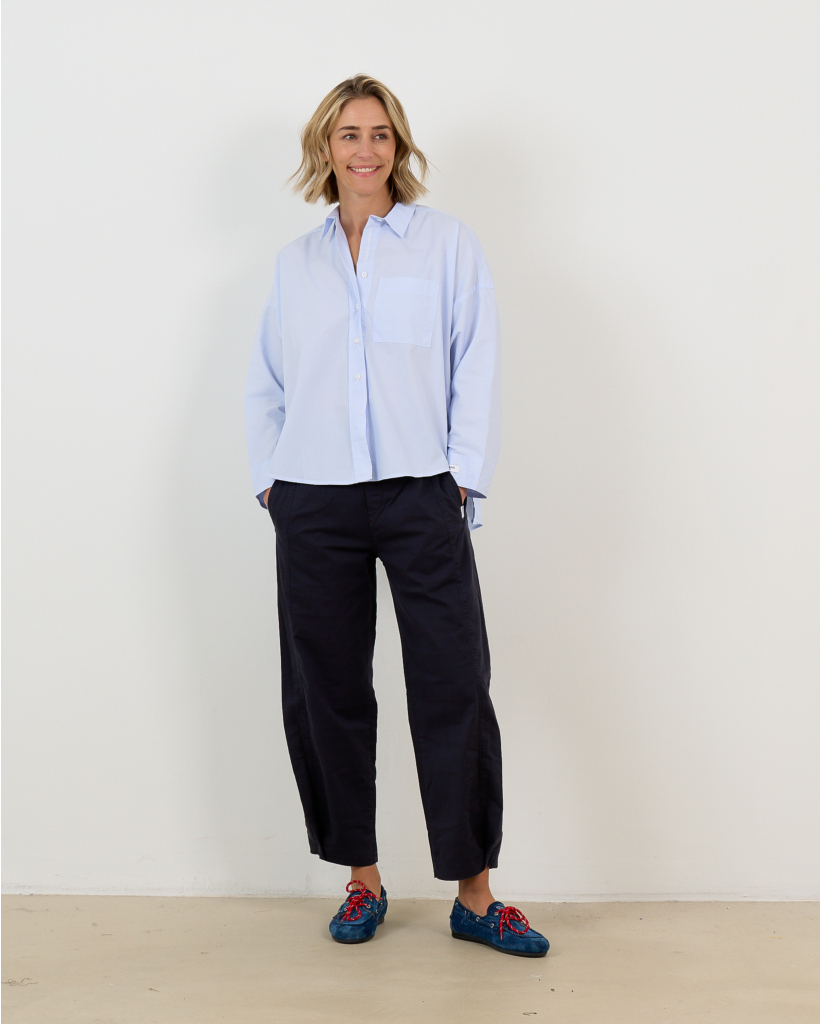 Blouse Lange Mouw Stripe Light Blue