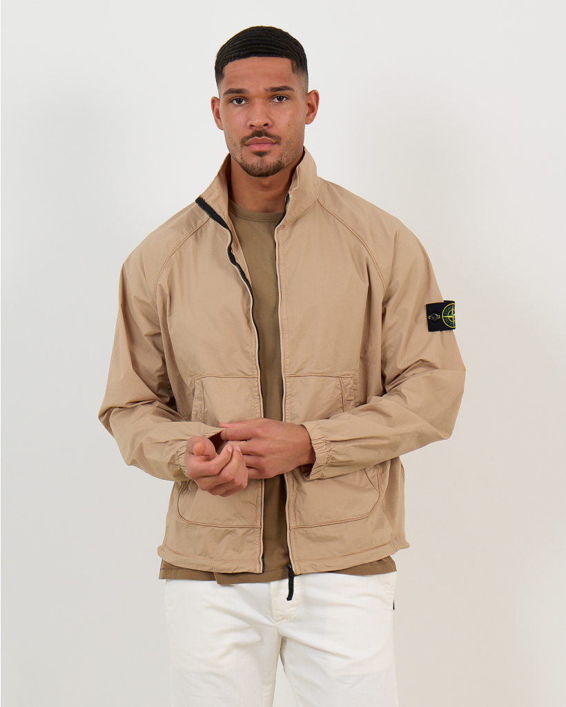 6100044 Oversized Katoenen Jack Taupe 