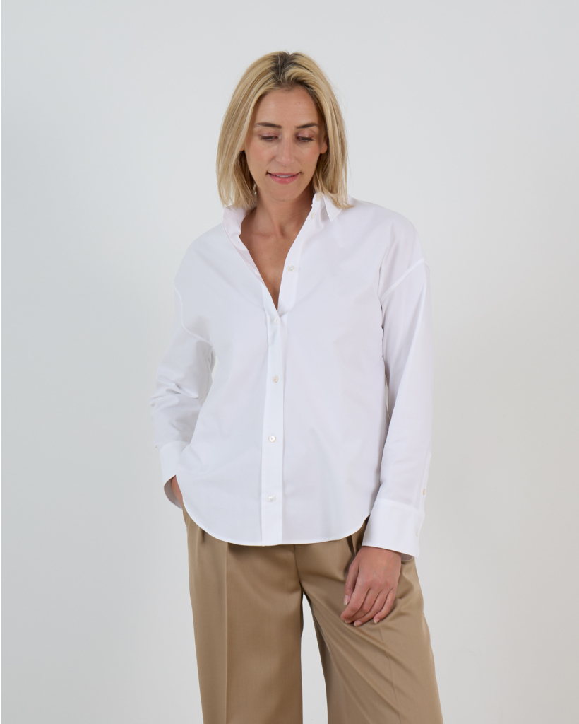 Katoenen Oxford Shirt Wit