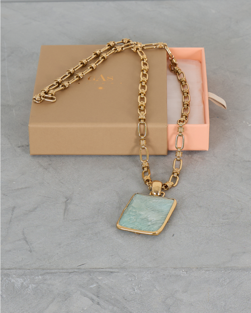 Aura Long Necklace Amazonite