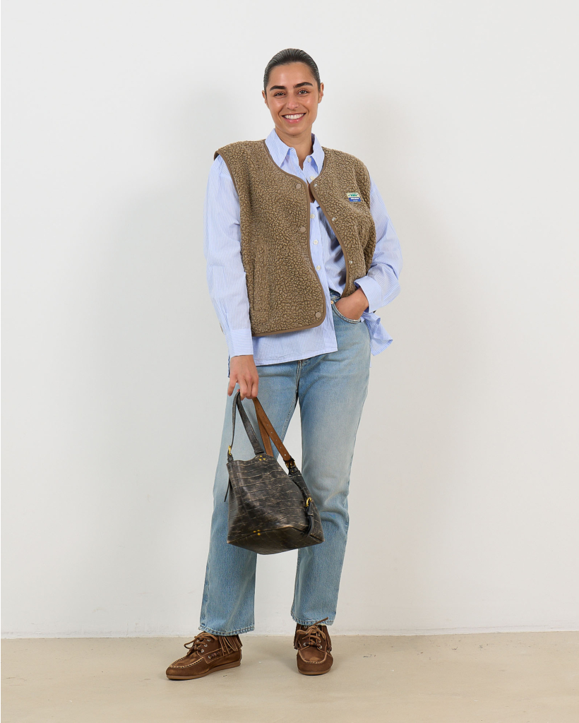 Eluabird Gestreepte overhemdblouse Blauw