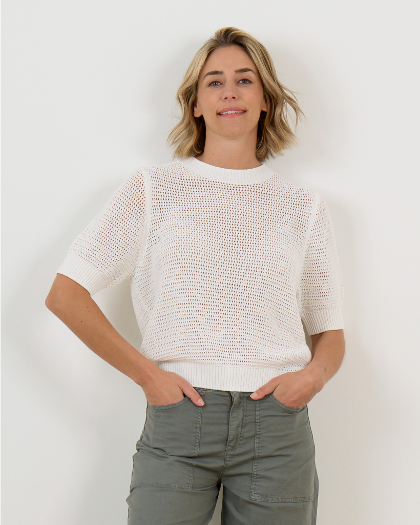 Sanidy Pullover Korte Mouw Off White