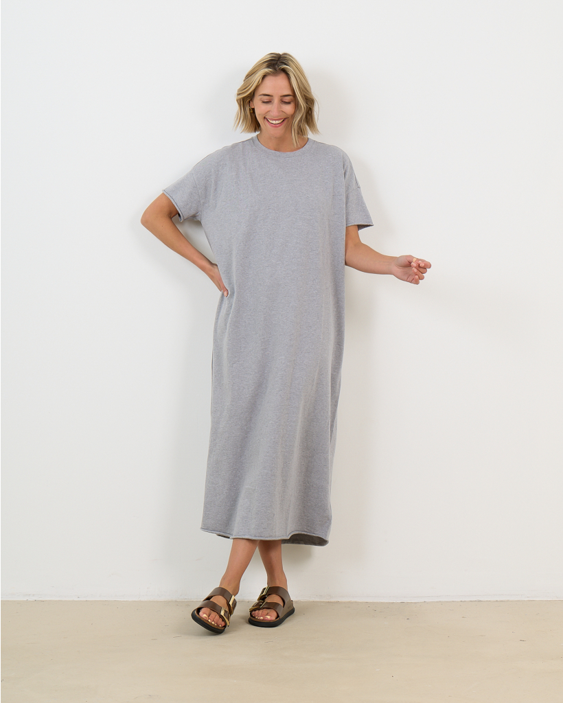 Gigi Maxi T-shirt Jurk Grijs Mêlee