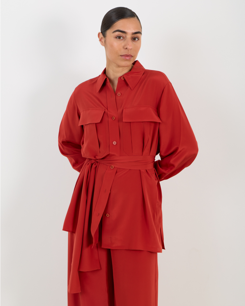 Yas crepe de soie blouse spice