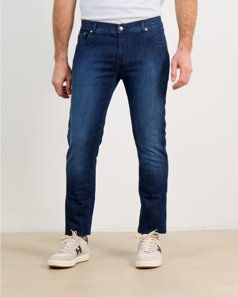 Tokyo Zip Jeans Donkerblauw
