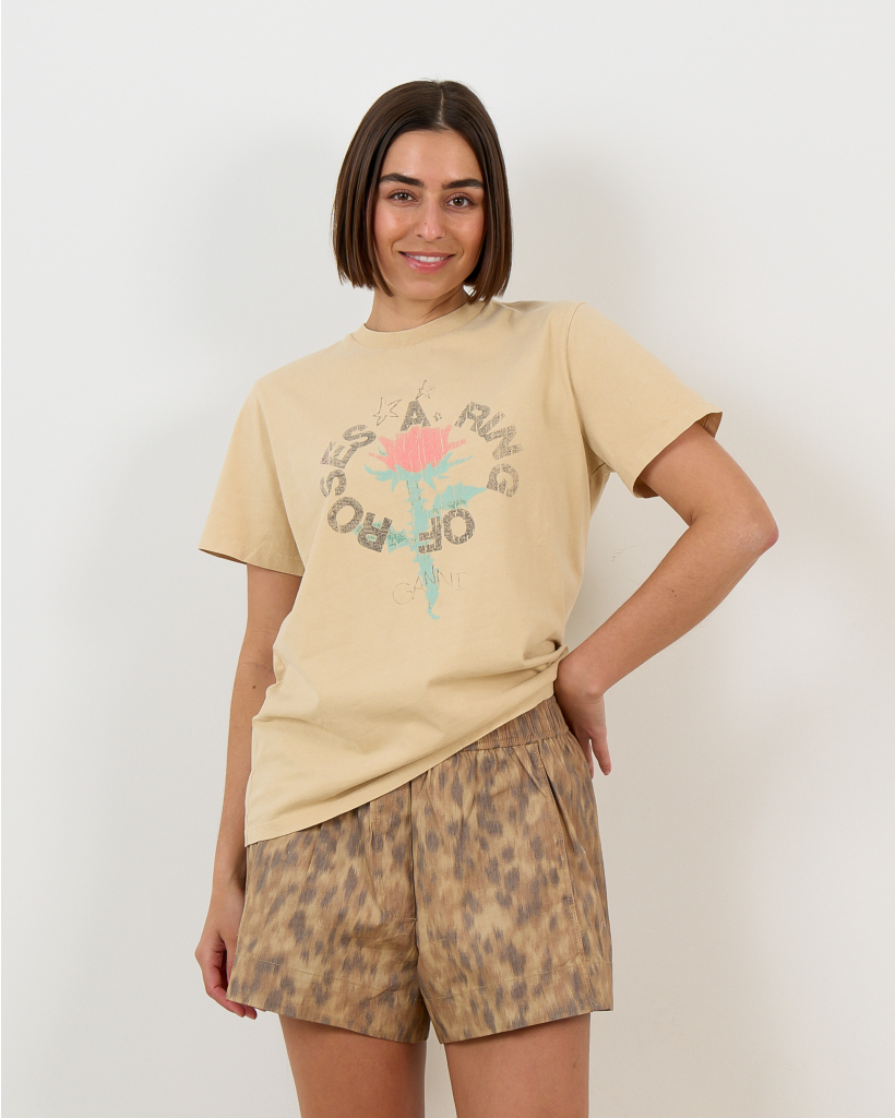 Safari T-Shirt met Roos Geel
