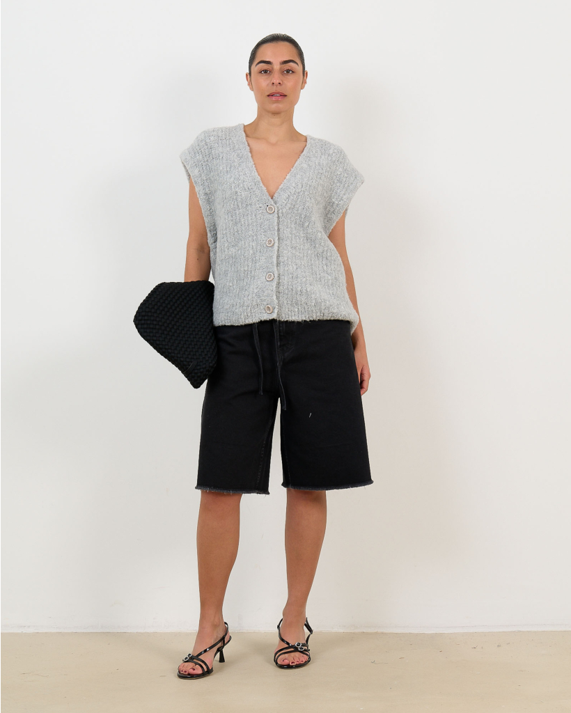 Zolly Mouwloos Vest V-Hals Grijs