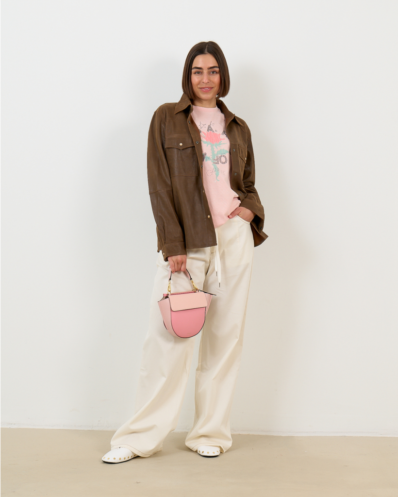 Safari T-Shirt met Roos Peachskin