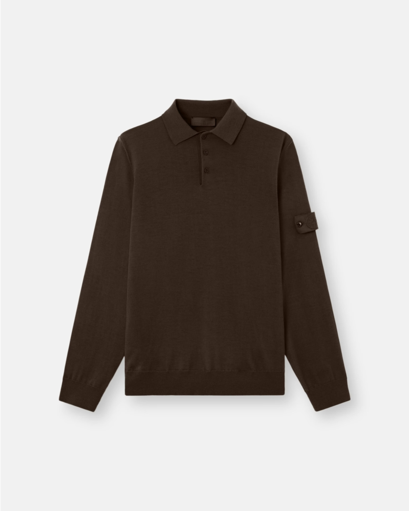 Ghost Polo Lange Mouw Dark Brown