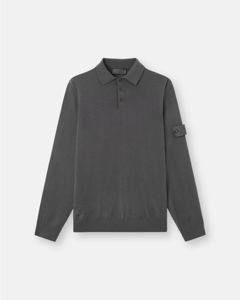 Ghost Polo Lange Mouw Dark Grey