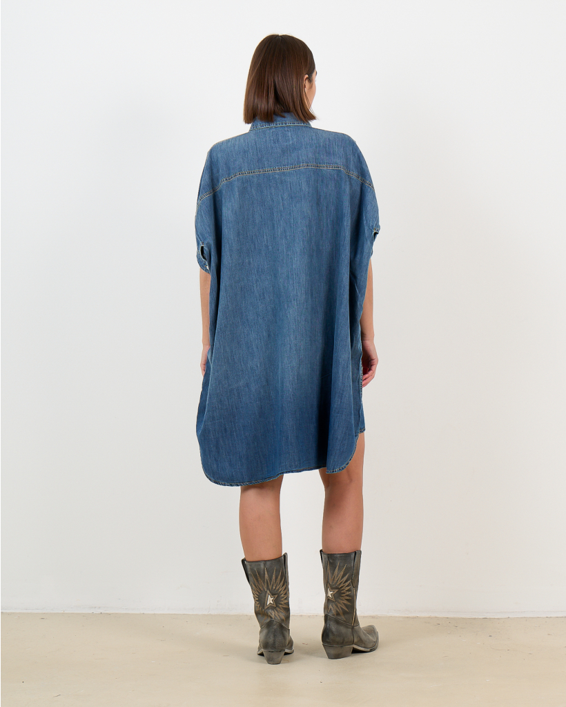 Jeans Jurk Korte Mouw Seymour Indigo 