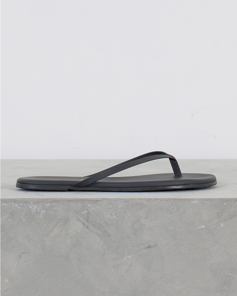 Solid Slippers Washed Black