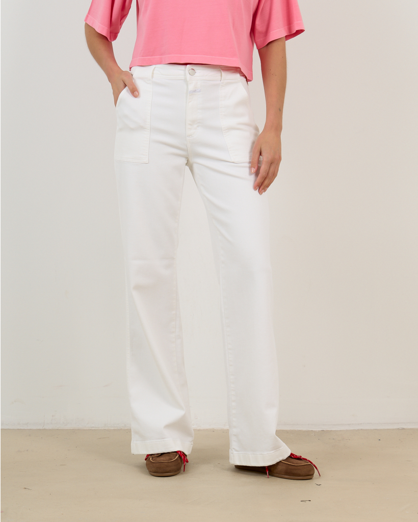 Aria Flared Stretch Jeans Wit
