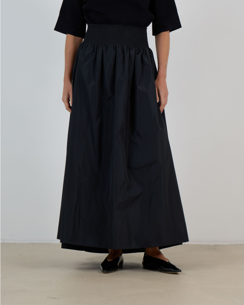 Emeris Wijde Maxi Rok Zwart