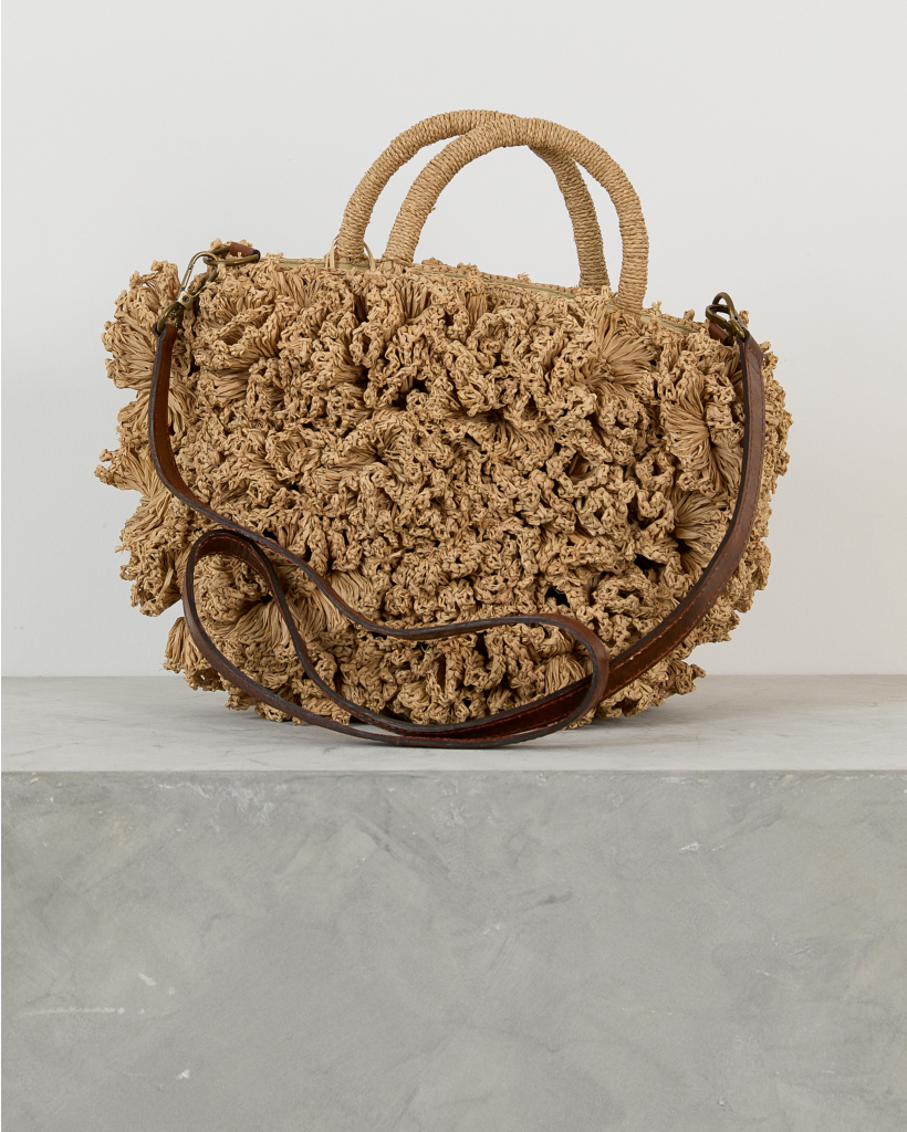 Koraal Raffia Tas Beige