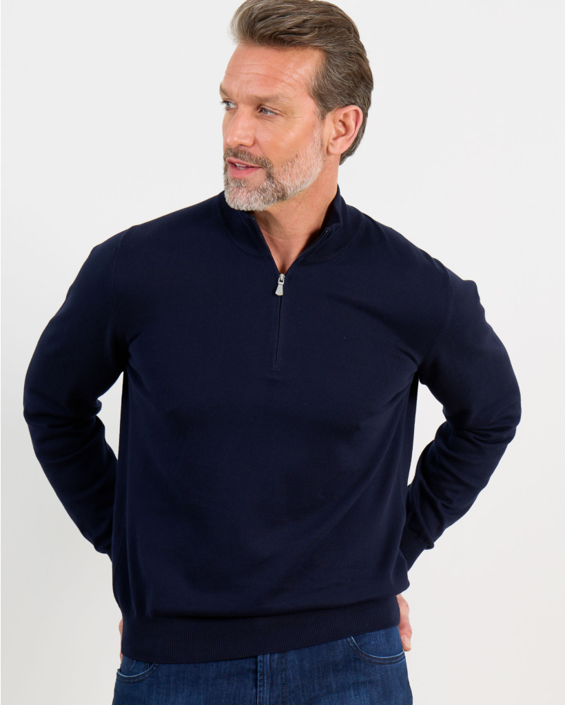 Zip Pullover Navy