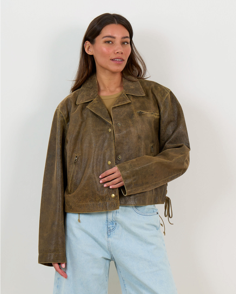 Fallon Suede Blazer Congac