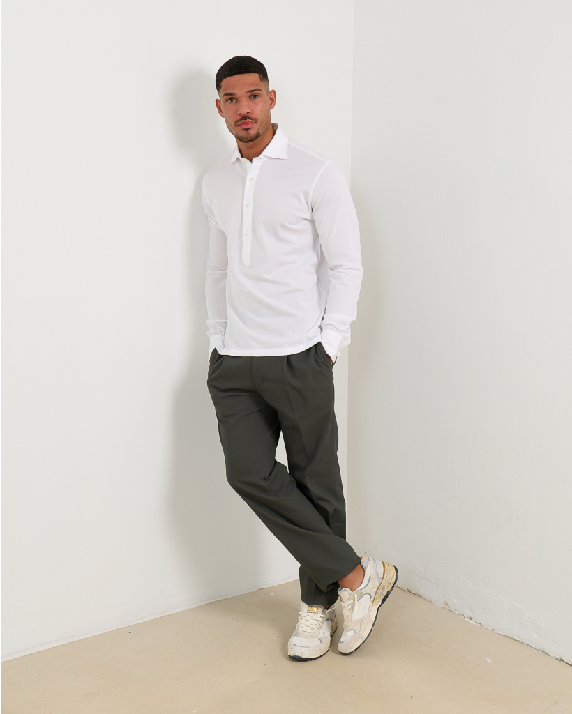 Lucille Pique Ultra Polo Shirt Wit