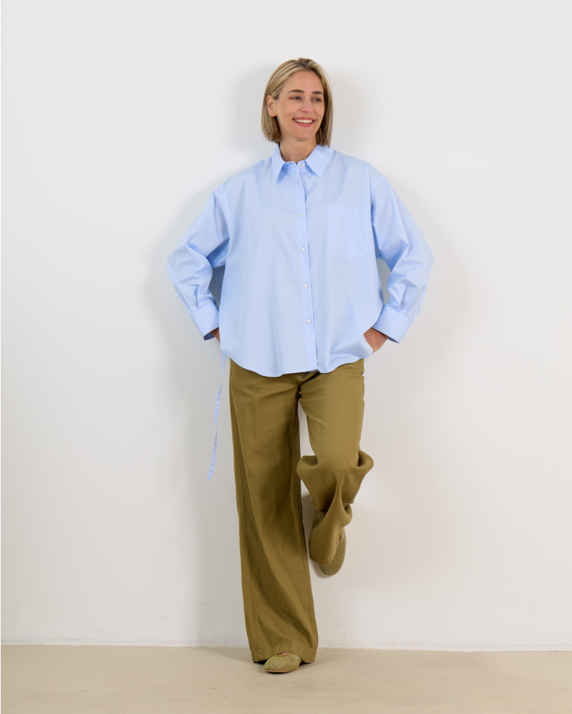 Blouse Lange Mouw Blauw