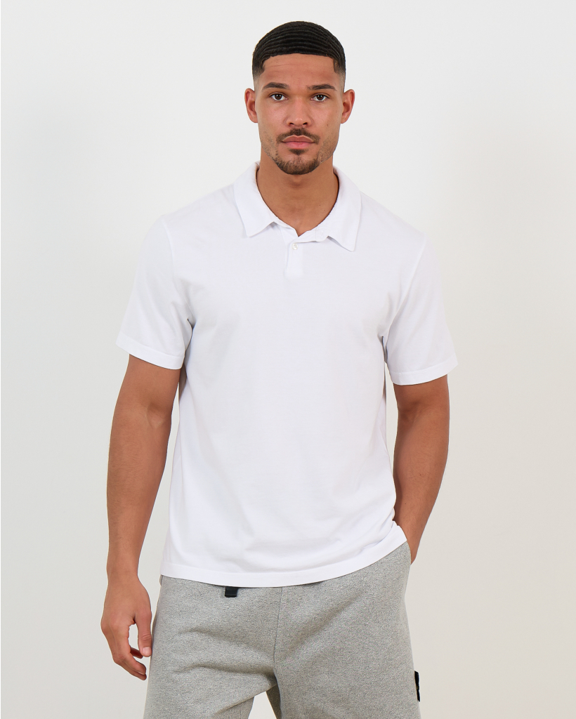 Sueded Jersey Polo Wit