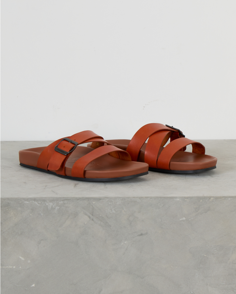 Sandalen Met Gesp Leer Red Skin